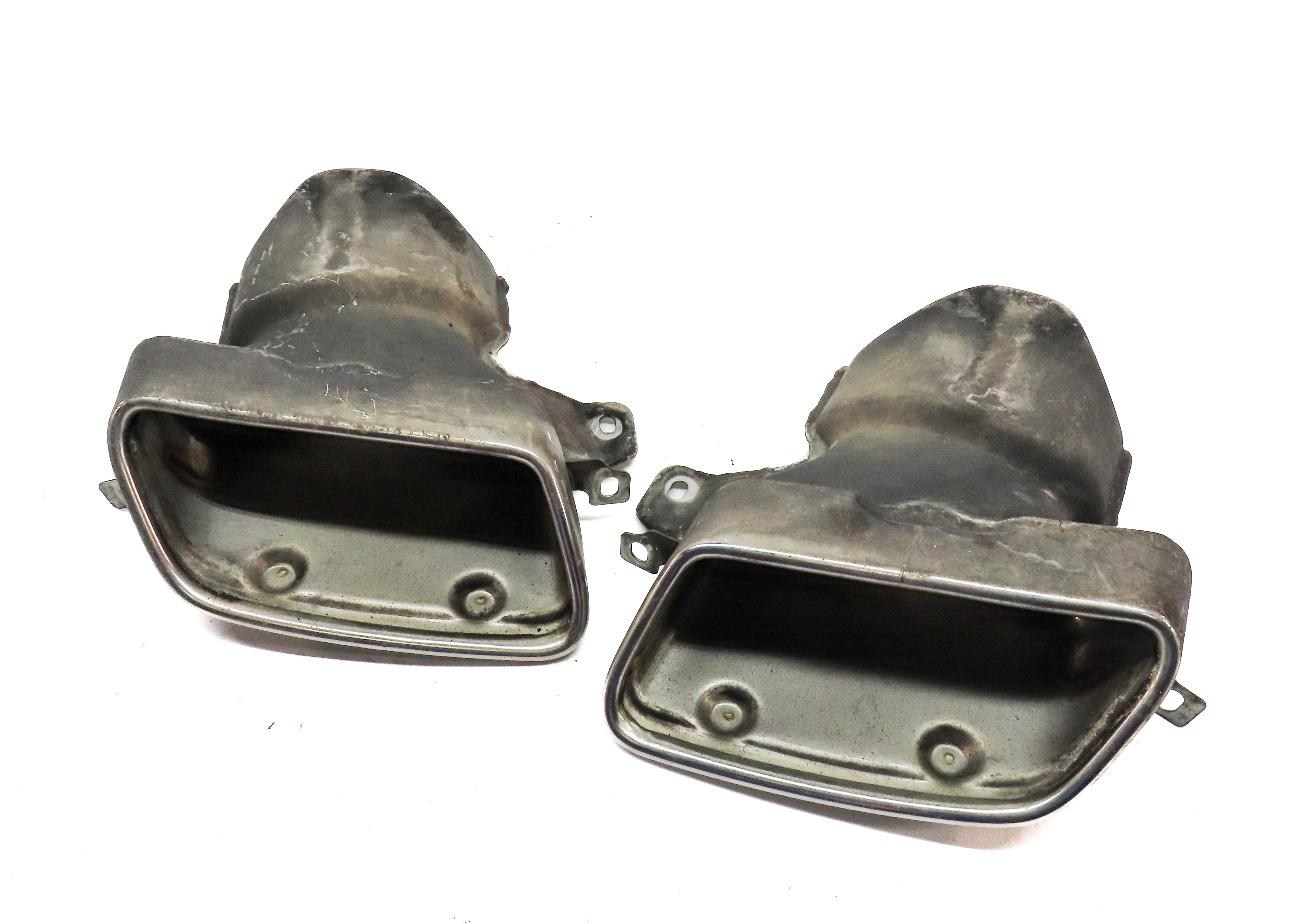 2012 MERCEDES BENZ E350 (W212) REAR LEFT & RIGHT EXHAUST TIP SET (CHROME) — exact item pictured